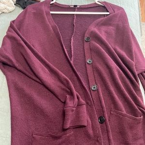 American Eagle Burgundy Cardigan